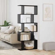vidaXL Gabinete de Livros Carvalho Preto 70 x 24 x 161 cm
