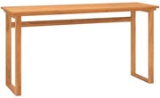 vidaXL Secretária 140x45x75 madeira de teca maciça