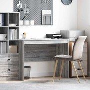 vidaXL Secretária de Escrita Cinza sonoma MDF, Folheado 100 x 50 x 76 cm