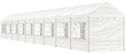 Gazebo com telhado 20,07x2,28x2,69 m polietileno branco