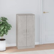 vidaXL Sapateira 55x35x108 cm derivados de madeira cinzento cimento