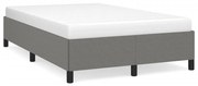 vidaXL Estrutura de cama sem colchão cinza escuro 120x190 cm tecido