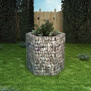 vidaXL Canteiro elevado/cesto gabião hexagonal 100x90x100 cm