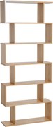 HOMCOM Estante para Livros Moderna com 6 Prateleiras de Madeira 80x23x192 cm para Sala de Jantar Sala de Estar Estúdio Cor Natural | Aosom Portugal