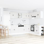 Armário Base para Pia vidaXL "Porto" com Pia Alto Brilho Branco 80x46x