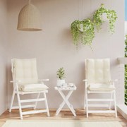 vidaXL Almofadões cadeira encosto baixo 2 pcs tecido oxford creme