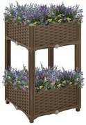vidaXL Canteiro elevado 40x40x71 cm polipropileno