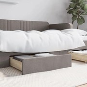 vidaXL Gavetas de cama 2pcs derivados madeira/tecido cinza-acastanhado