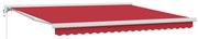 vidaXL Toldo Retrátil Vermelho 400 × 300 cm Tecido e Metal