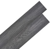 Tábuas de soalho PVC auto-adesivo 5,02 m² 2 mm preto e branco