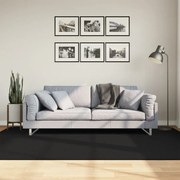 vidaXL Tapete pelo curto macio e lavável HUARTE 160x230 cm preto