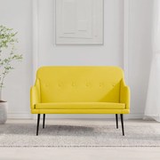 Banco 110x76x80 cm tecido amarelo-claro