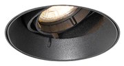 Foco embutido moderno preto GU10 redondo sem moldura - Oneon