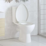 vidaXL Tampo de sanita fecho suave com design remoção rápida branco