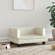 vidaXL Cama para cães 60x40x30 cm veludo cor creme