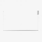 Lâmpada De Teto Suspensa Linear Led 120 Cm Em Metal Bergene Branco - Sklum