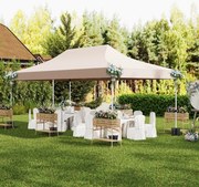 Tenda jardim, festas, eventos de 600 x 300 cm com 6 paredes laterais removíveis, com 6 pesos com bolsa de transporte Bege