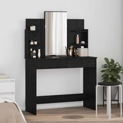vidaXL Mesa de Maquiagem com Espelho Carvalho Preto 96 x 39 x 142 cm