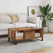 vidaXL Mesa de centro 90x50x36,5 cm derivados de madeira madeira velha