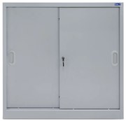 Armário de Escritório Metálico com Portas de Correr 800x800x420mm Cinza