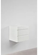 Conjunto De Móvel De Casa De Banho Em Madeira E Chapa De Freixo Com Lavatório Integrado Ona Branco & Sem Espelho & - Sklum