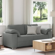 Sofá Loveseat vidaXL Cinza Escuro 140 cm Tecido