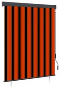 vidaXL Estore de rolo para exterior 140x250 cm laranja e castanho