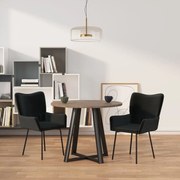 vidaXL Cadeiras de jantar 2 pcs veludo preto