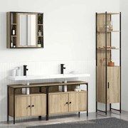 vidaXL Conjunto de Móveis para Banheiro 4 pcs Carvalho sonoma