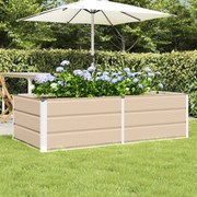 vidaXL Floreira Ivory 160 x 80 x 45 cm Aço