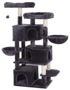 Árvore para gatos com 3 cavernas e plataformas. | FEANDREA | 55 x 40 x 164 cm | cinzento | PCT98G.