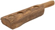Castiçal em Madeira Teca Reciclada – 51x14x6 cm