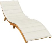 vidaXL Almofadão para espreguiçadeira 200x50x4cm mesclado tecido creme