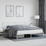 vidaXL Estrutura de cama com cabeceira 180x200 cm metal branco