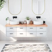 vidaXL Bancada p/ WC 180x40x(2-6) cm madeira maciça tratada castanho