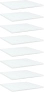 vidaXL Prateleiras para estante 8 pcs 40x40x1,5cm contraplacado branco