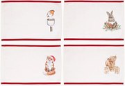 Individuais de mesa Frost-Kissed Friends, conjunto de 4