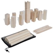 vidaXL Conjunto de jogo Kubb madeira