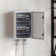 vidaXL Armário de Controle Cinzeto 47 x 20 x 60 cm Plástico ABS