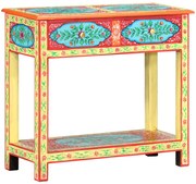 Mesa consola pintada à mão 80x35x75 cm mangueira maciça
