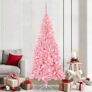 vidaXL Árvore de Natal com 300 LEDs com suporte Rosa 210 cm PVC
