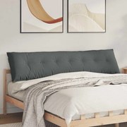 vidaXL Travesseiro para Costas Cinza Escuro 200 x 19 x 50 cm tecido