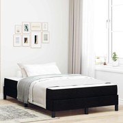 vidaXL Cama Box com colchão Preto 120 x 190 cm tecido
