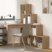 vidaXL Secretária de canto Carvalho Artesanal 101,5 x 149,5 x 149,5 cm