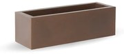 Vaso de flores colorido Polietileno CASA, JARDIM, RESTAURANTE, BAR Retangular JARA (100x40x36 cm) - Taupe