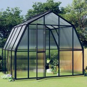 vidaXL Estufa com base alumínio 6,43 m² antracite