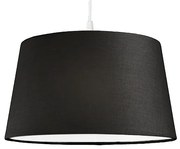 Candeeiro de suspensão moderno branco com cúpula preta 45 cm - Pendant
