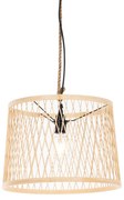 Candeeiro de suspensão rústico de exterior em vime 40 cm - Calamus