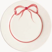 Prato de jantar pintado à mão Bow