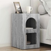 vidaXL Mesa-de-cabeceira Cinza Sonoma 29,5 x 33,5 x 50 cm